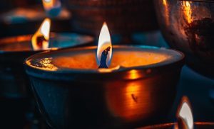 A powerful divorce spell ritual with candles and spiritual tools.