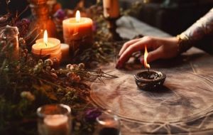 Traditional love spell setup used by Prof. Eric Galandi for Qatari clients