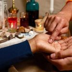 A psychic connecting with a client’s energy