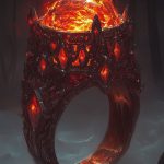 A protective magic ring emitting a spiritual shield around the wearer.
