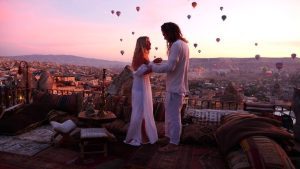 Commitment spell leading to a marriage proposal.