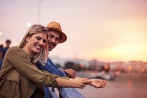 Happy couple after successful love spell in Ontario.