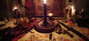 Prof. Eric performing spiritual heart healing ritual