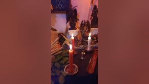 Image showing the heart chakra and the "magnetic pull" of a reconciliation ritual over a map of London