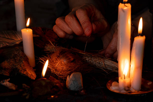 Prof. Eric Galandi performing Voodoo Binding Love Spell in Los Angeles.