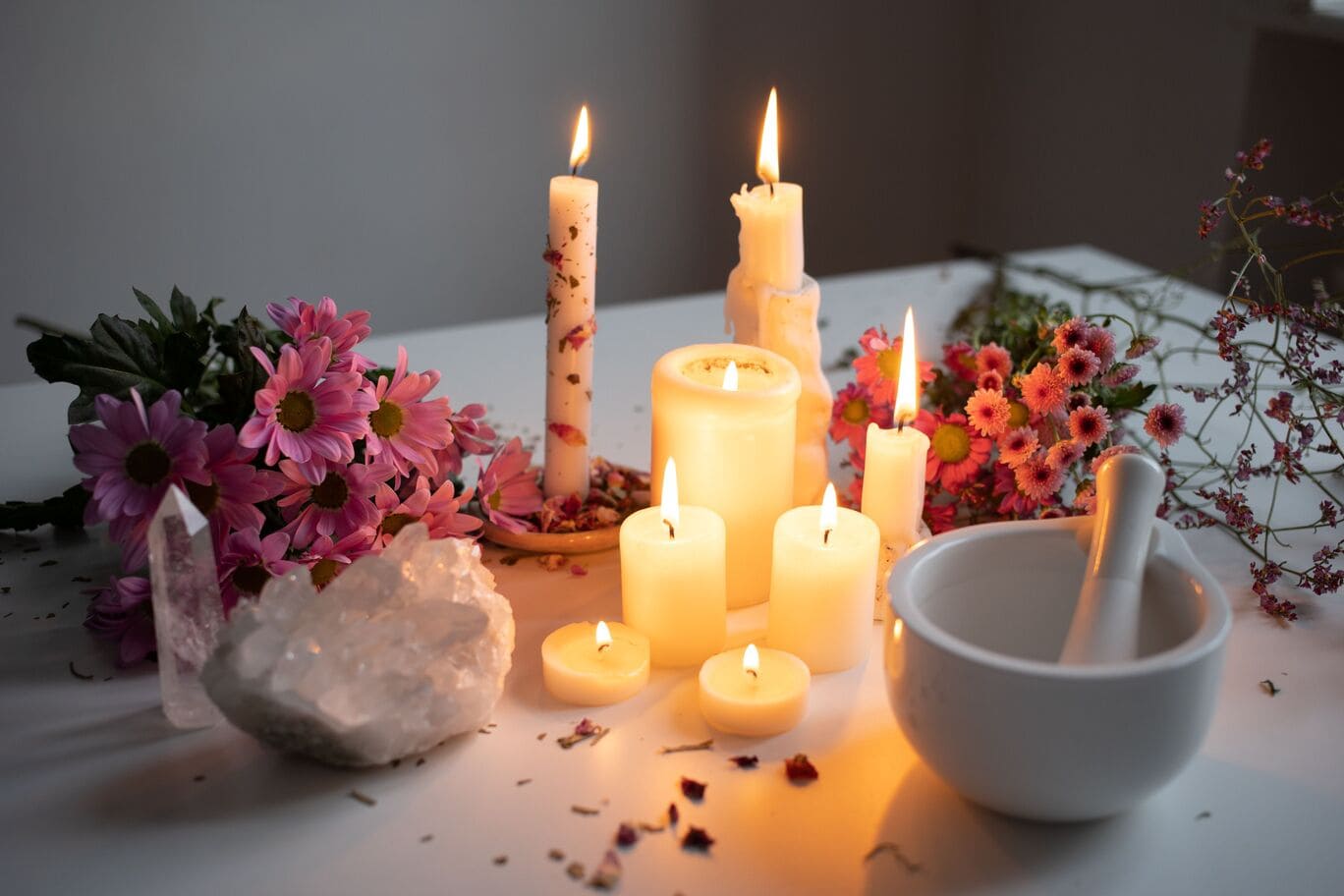 Traditional herbs commonly associated with love and relationship rituals.
