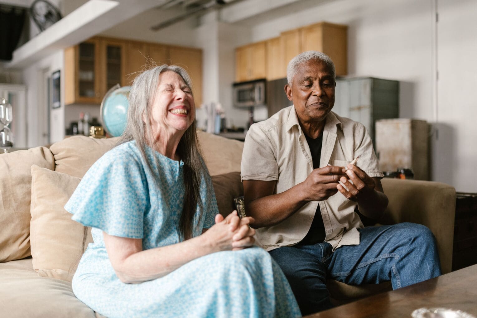 Couple improving communication in their marriage.