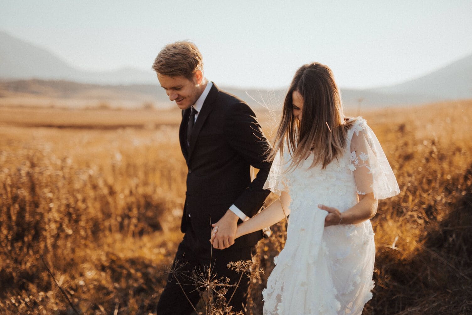 Married couple strengthening their lifelong commitment.